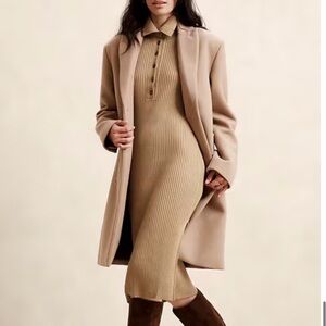 Banana Republic Polo Fitted Midi Sweater Dress